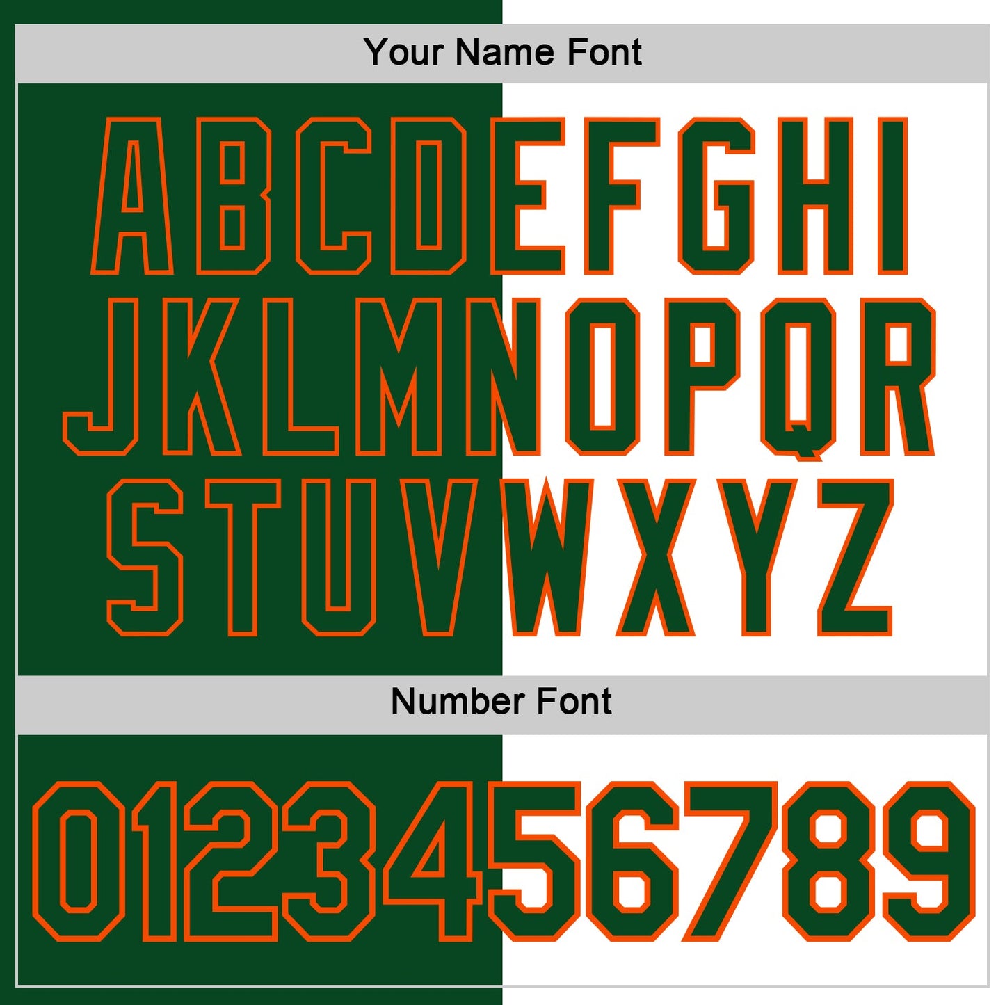 Custom Green White-Orange Split Fashion Performance T-Shirt view 4