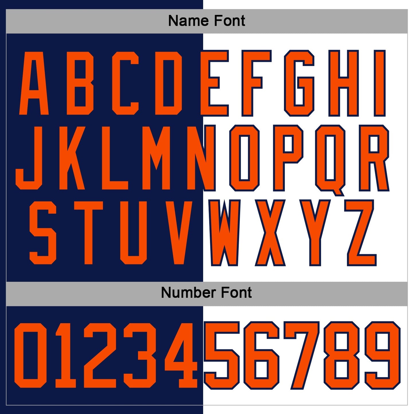 Custom Navy Orange-White Split Fashion Hockey Lace Neck Jersey view 5