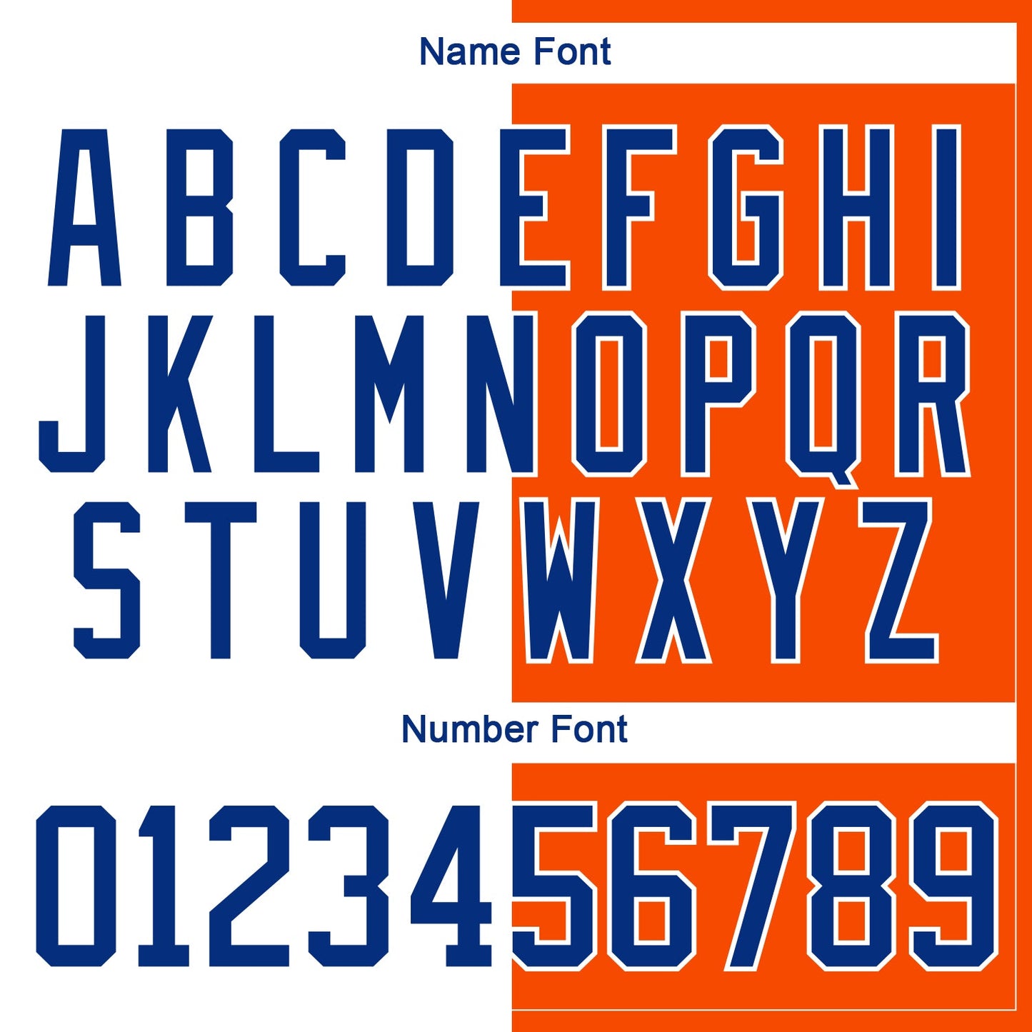 Custom Orange Royal-White Split Fashion Hockey Lace Neck Jersey view 7