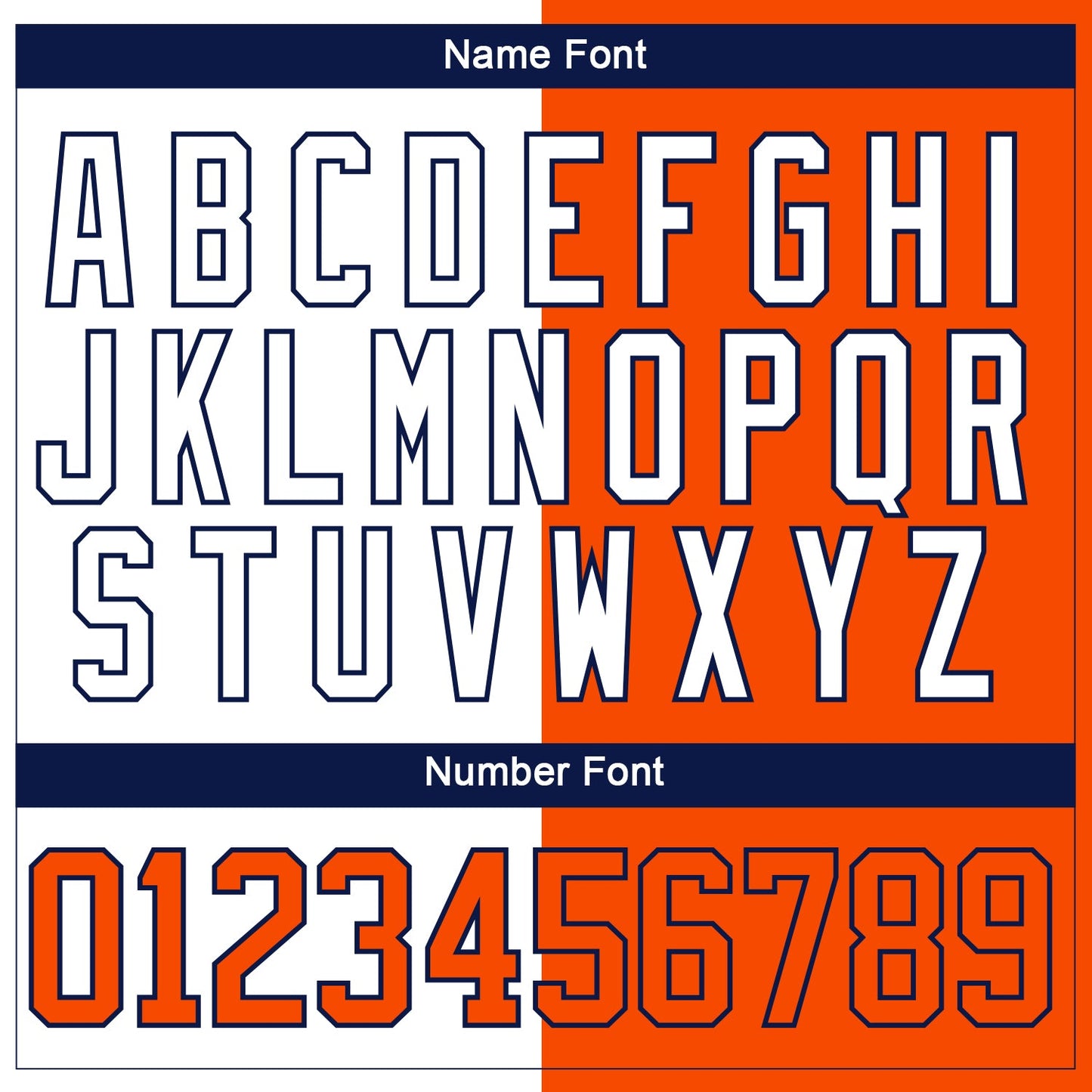 Custom Orange White-Navy Split Fashion Hockey Lace Neck Jersey view 7