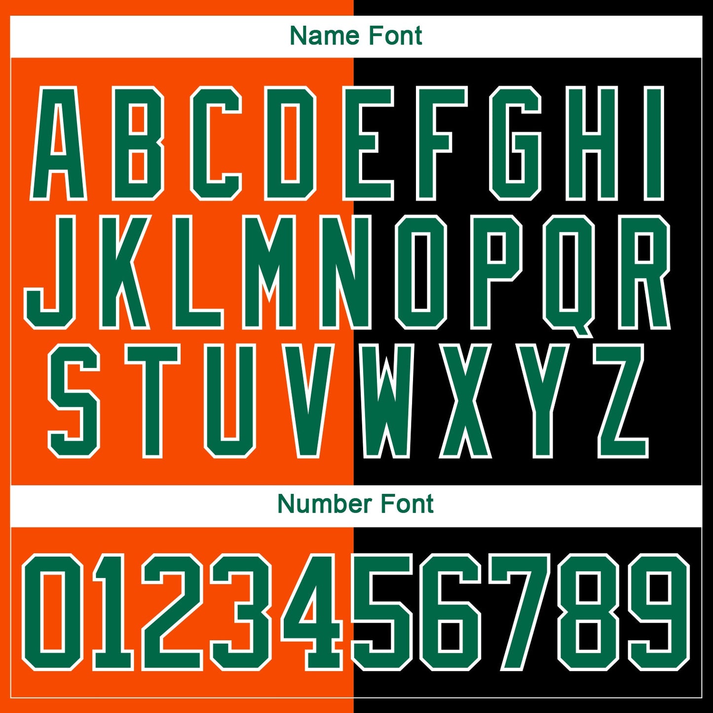 Custom Black Kelly Green Orange-White Split Fashion Hockey Lace Neck Jersey view 7