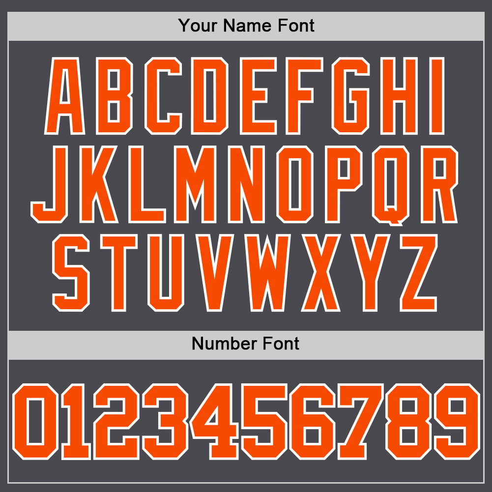 Custom Steel Gray Orange-White Authentic Basketball Jersey view 4