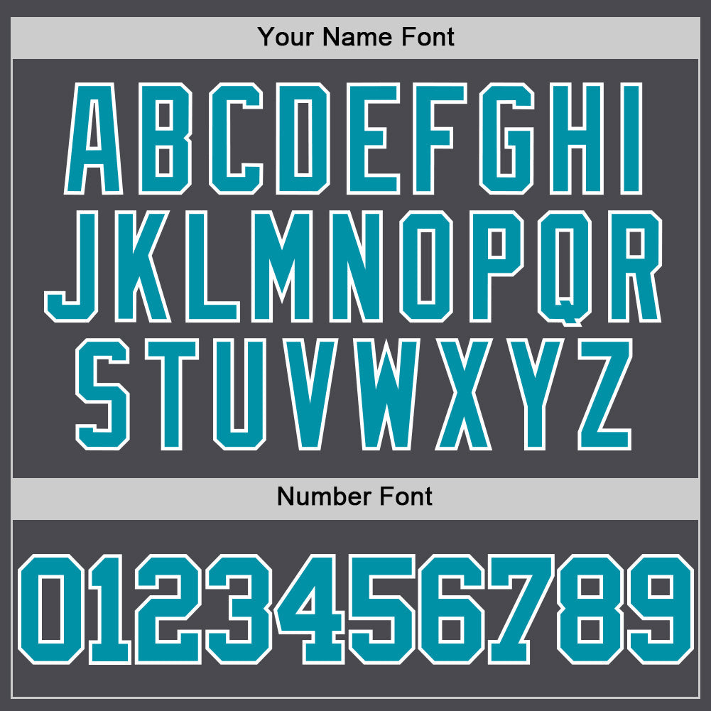 Custom Steel Gray Teal-White Authentic Basketball Jersey view 4