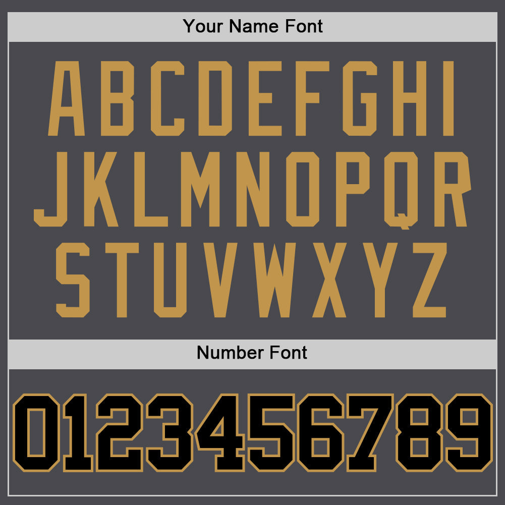 Custom Steel Gray Black-Old Gold Authentic Basketball Jersey view 4