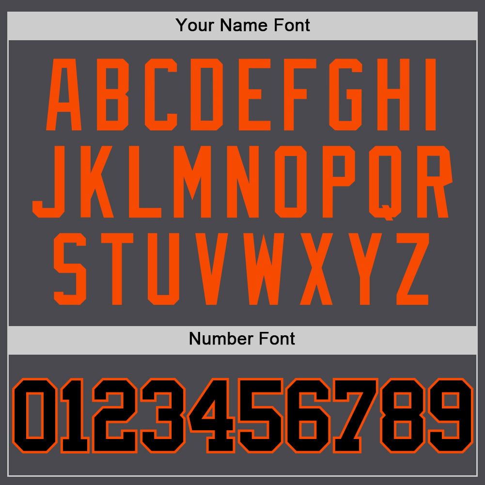 Custom Steel Gray Black-Orange Authentic Basketball Jersey view 4