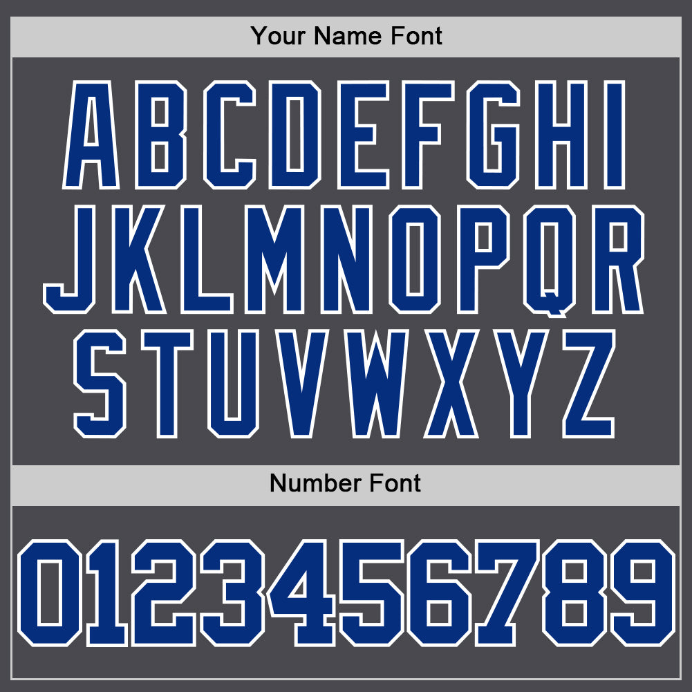 Custom Steel Gray Royal-White Authentic Basketball Jersey view 4