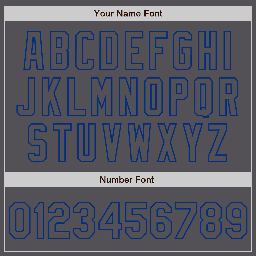 Custom Steel Gray Royal Authentic Baseball Jersey view 5