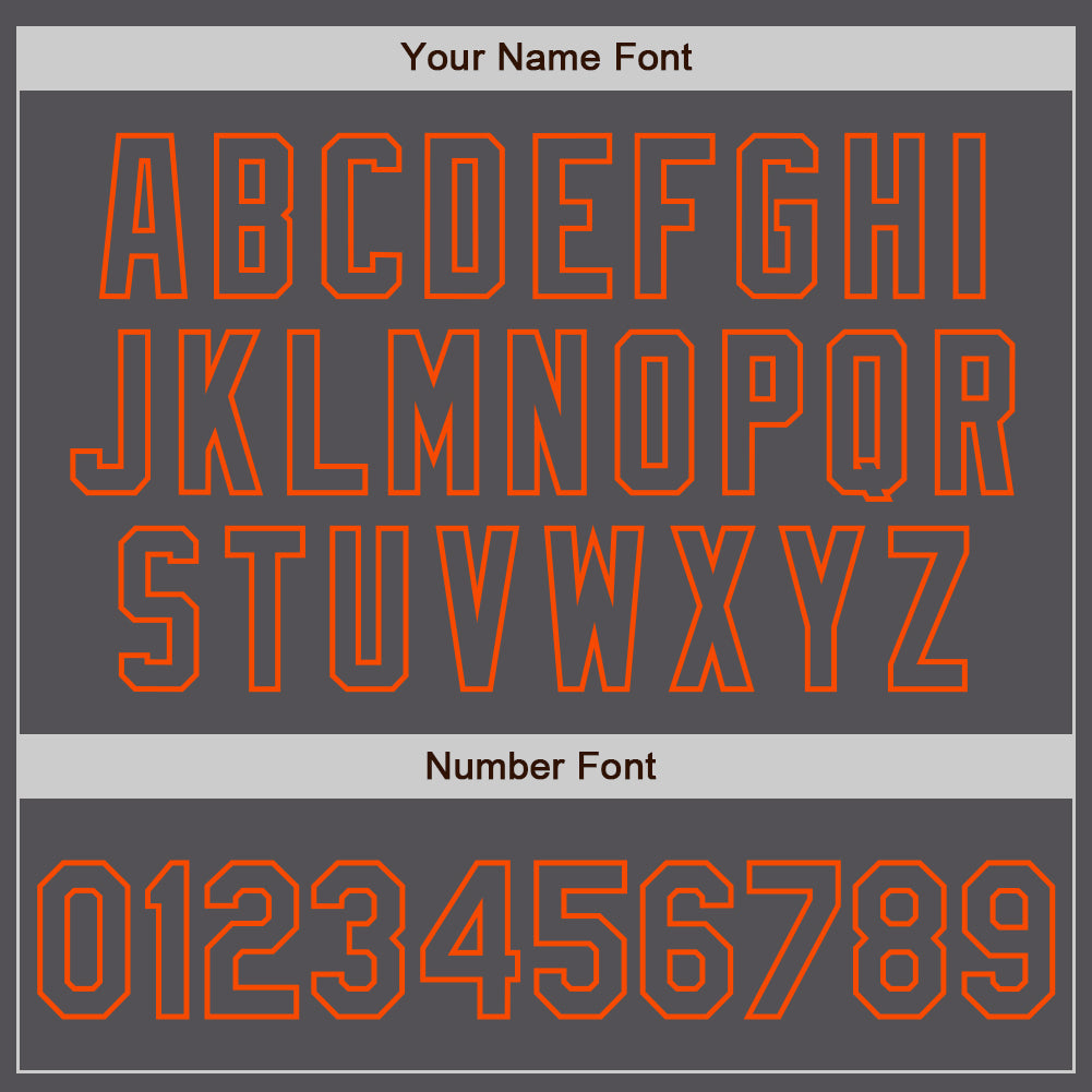 Custom Steel Gray Orange Authentic Baseball Jersey view 5