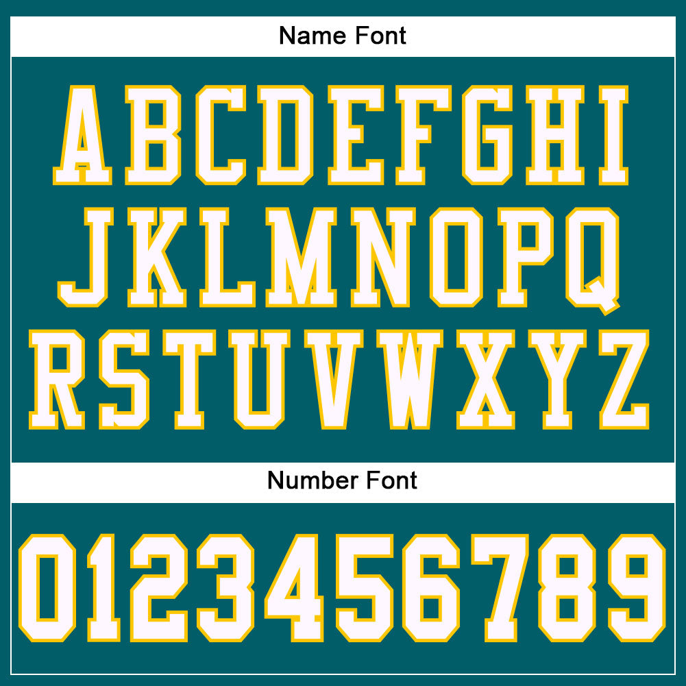 Custom Teal White-Gold Mesh Authentic Football Jersey view 4