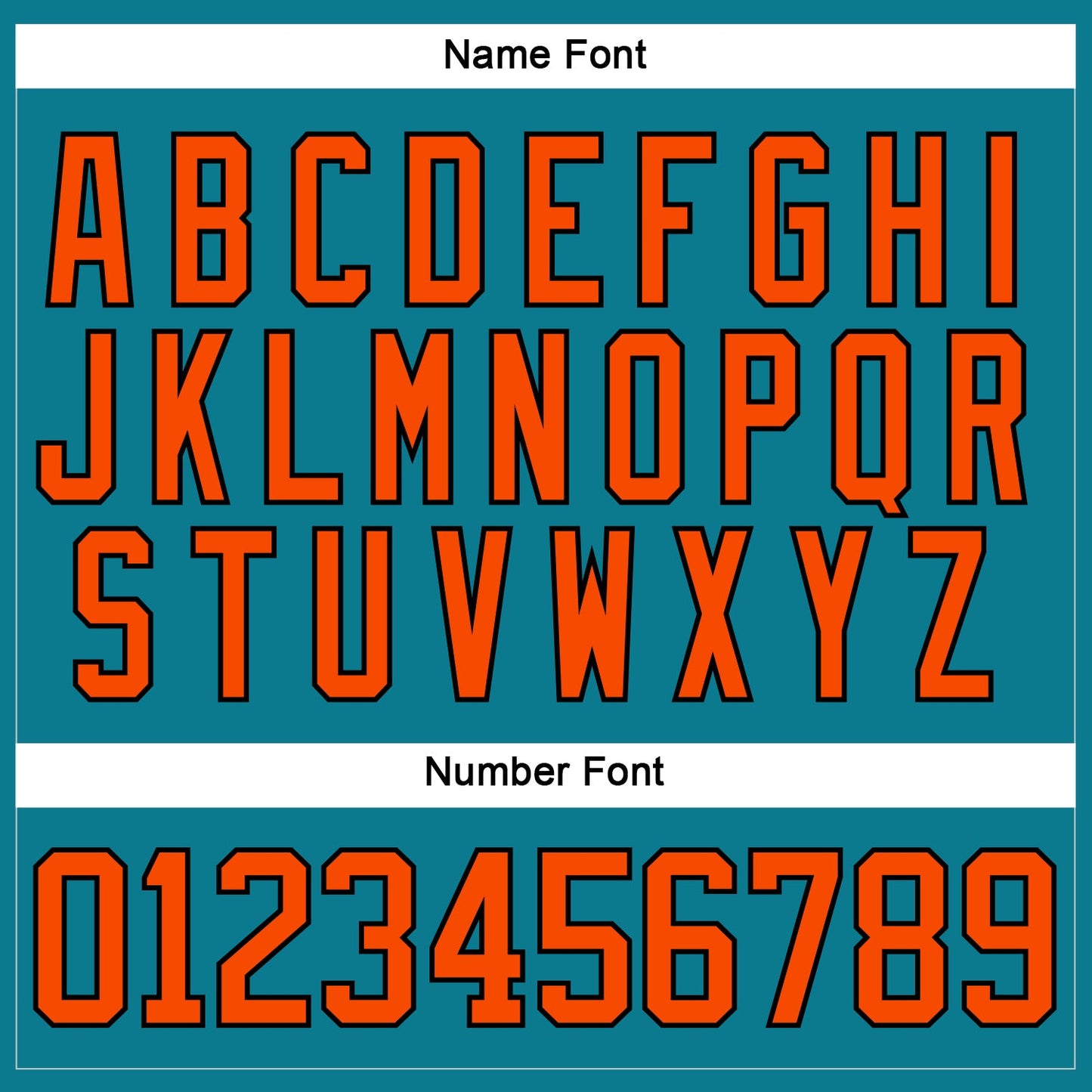 Custom Teal Orange-Black Hockey Lace Neck Jersey view 5