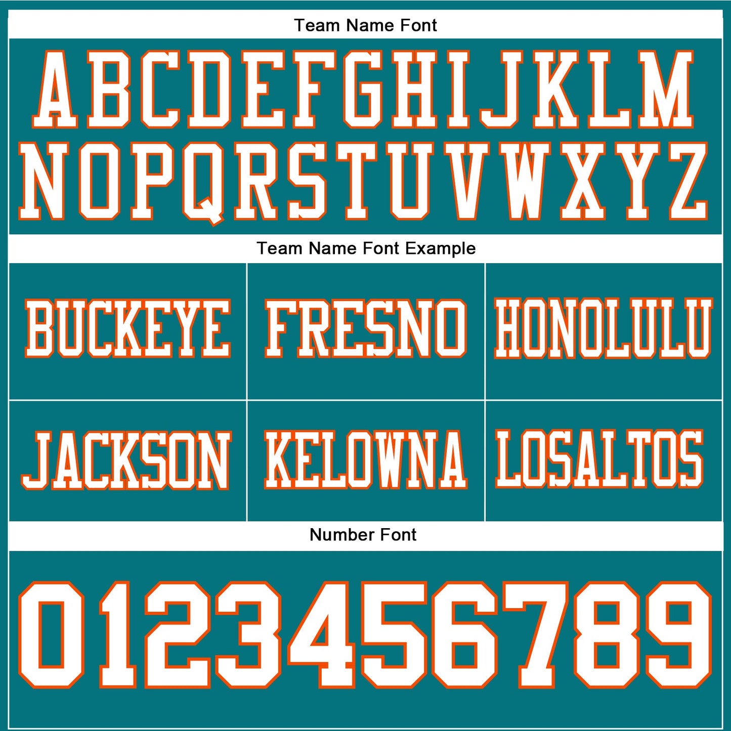 Custom Teal White-Orange Authentic Football Jersey view 4