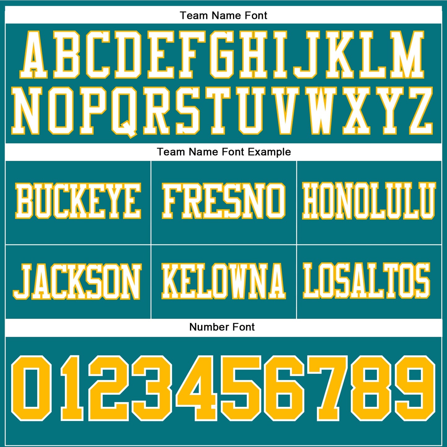 Custom Teal Gold-White Authentic Football Jersey view 4