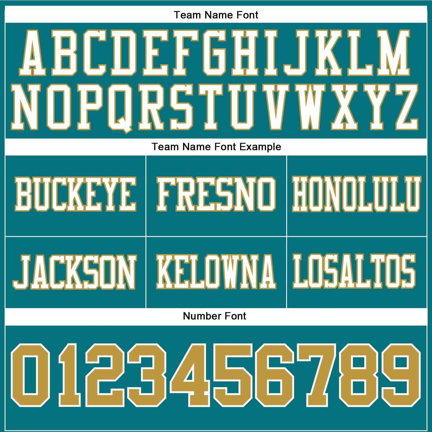 Custom Teal Old Gold-White Authentic Football Jersey view 4