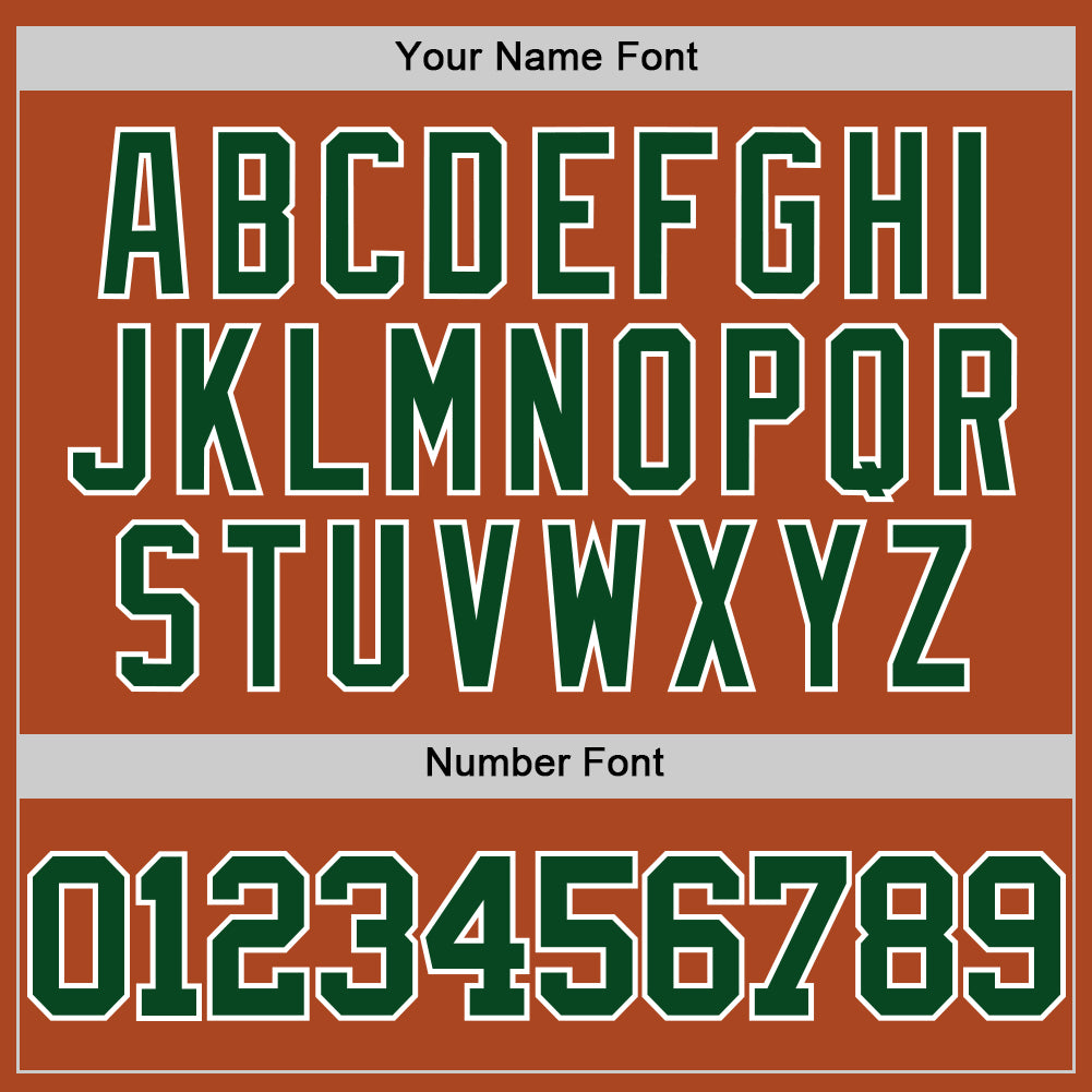 Custom Texas Orange Green-White Authentic Basketball Jersey view 4