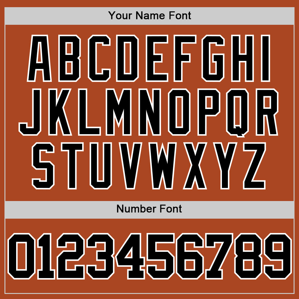 Custom Texas Orange Black-White Authentic Basketball Jersey view 4