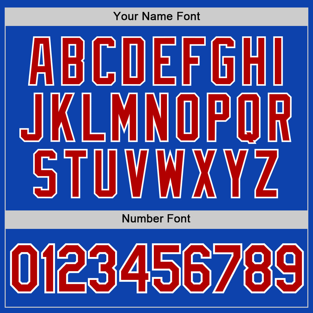 Custom Thunder Blue Red-White Authentic Baseball Jersey view 5