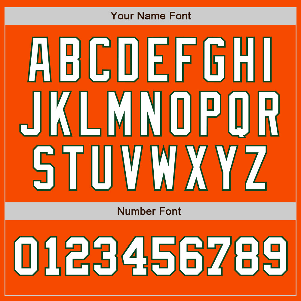 Custom Orange White-Green Authentic Two Tone Baseball Jersey view 5