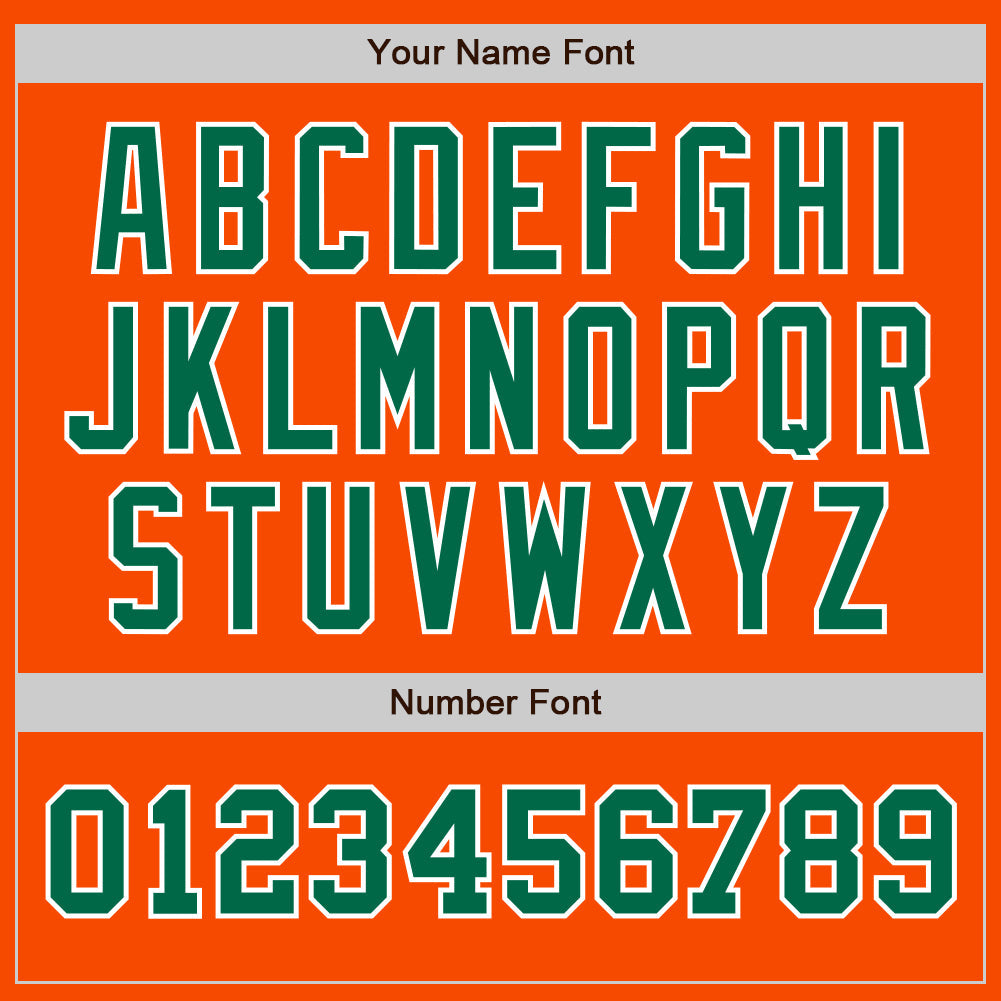 Custom Orange Kelly Green-White Authentic Two Tone Baseball Jersey view 5