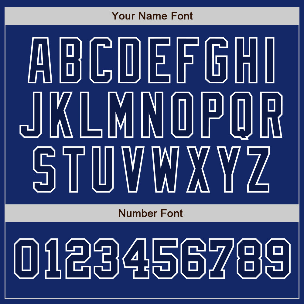 Custom Royal Navy-White Authentic Two Tone Baseball Jersey view 5