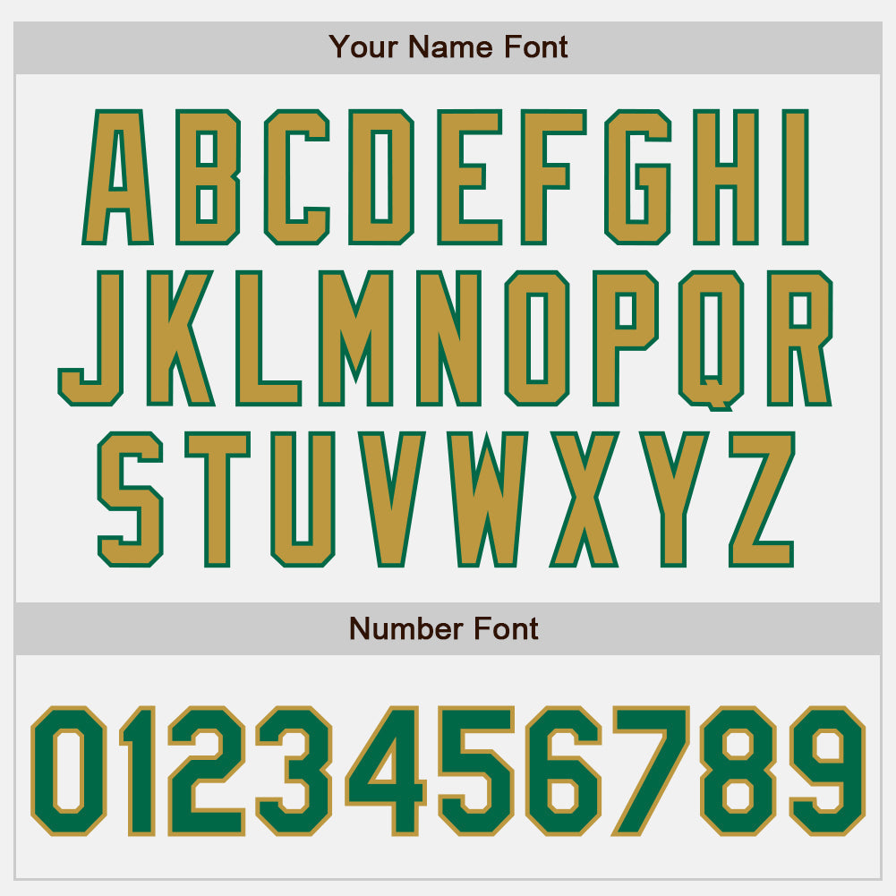 Custom White Kelly Green-Old Gold Authentic Two Tone Baseball Jersey view 5