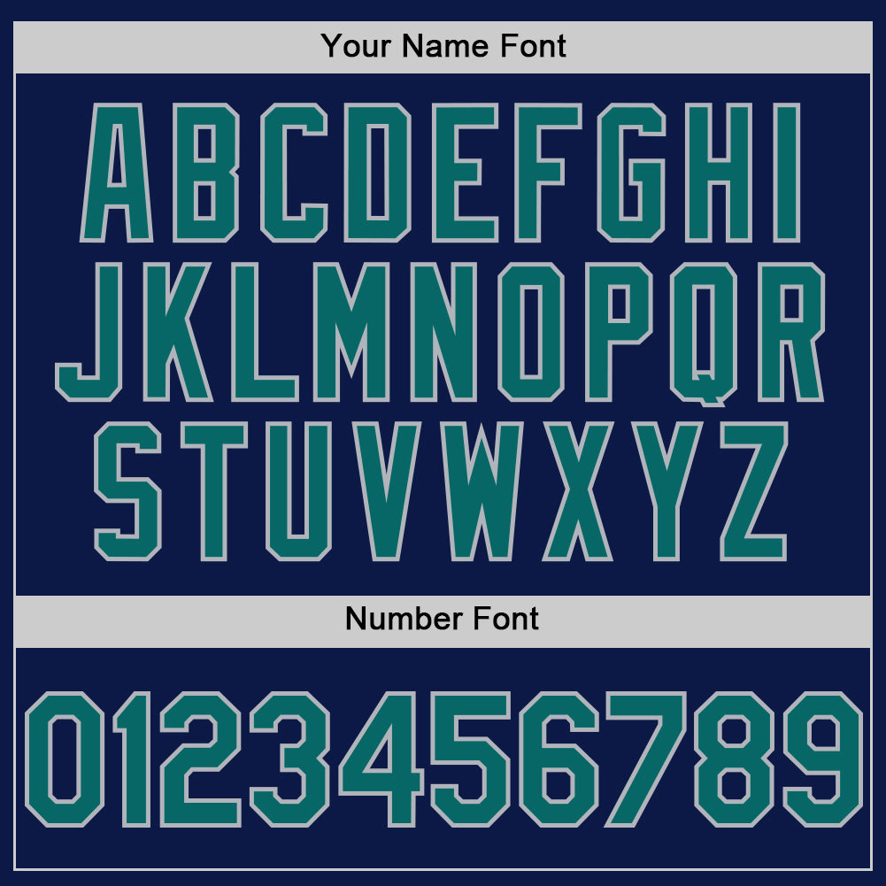 Custom Navy Teal Gray-White Digital Camo Two Tone Authentic Baseball Jersey view 5
