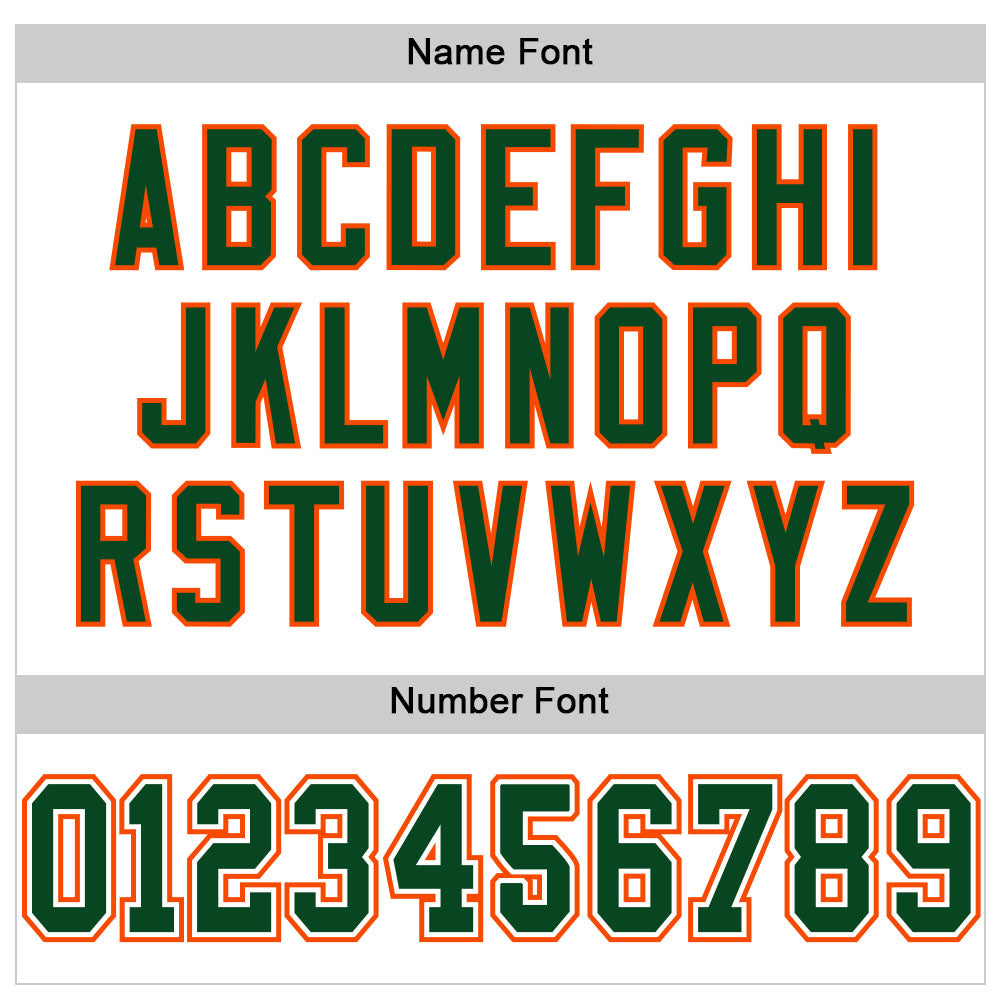 Custom White Green-Orange Mesh Authentic Football Jersey view 4