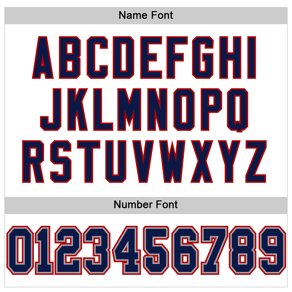Custom White Navy-Red Mesh Authentic Football Jersey view 4