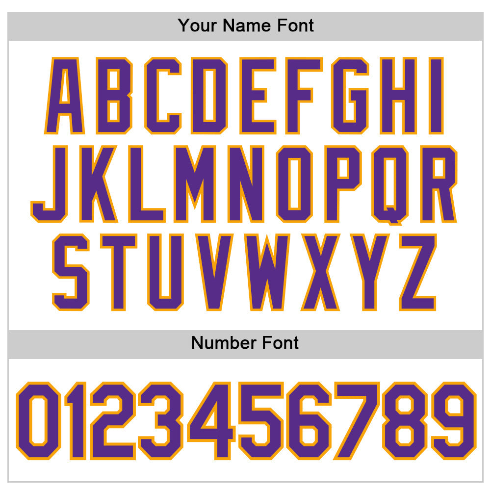 Custom White Purple-Gold Authentic Sleeveless Baseball Jersey view 4
