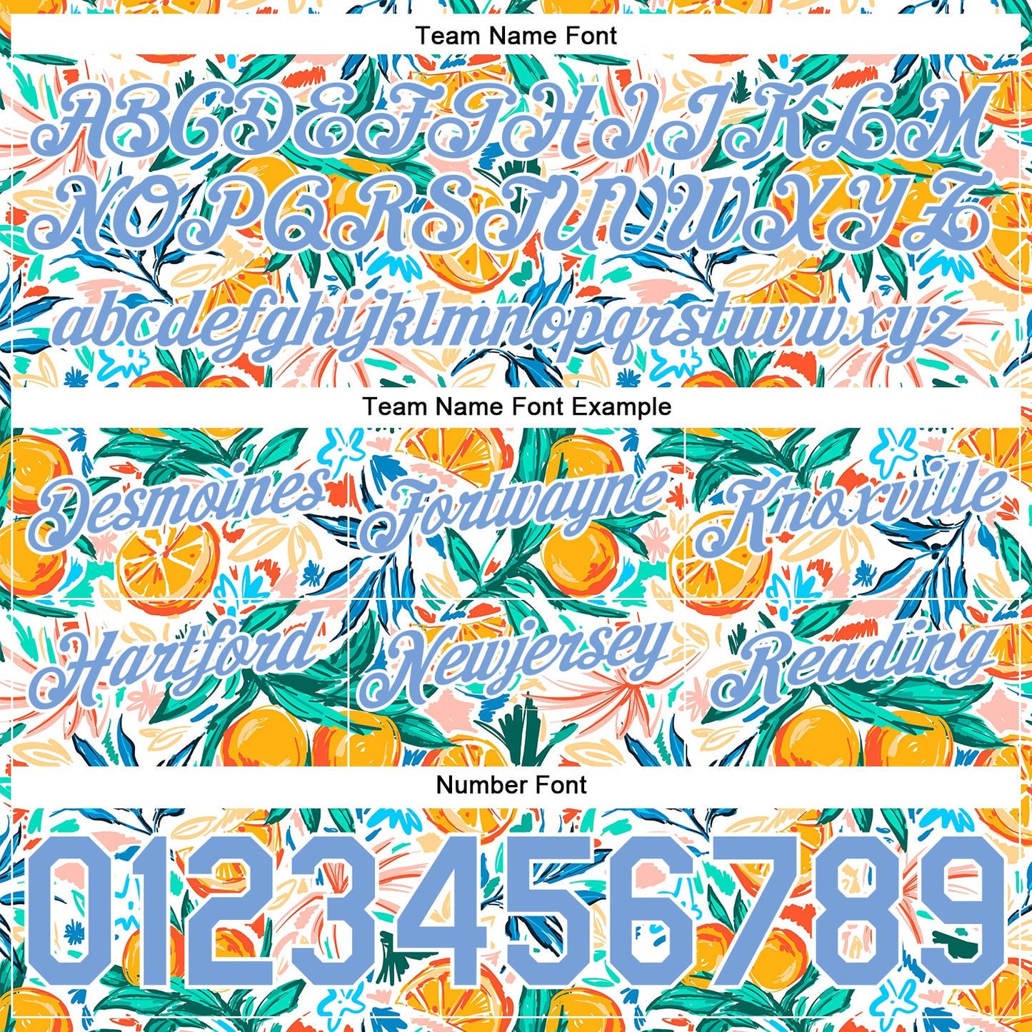 Custom White Light Blue-White 3D Pattern Design Oranges Authentic Basketball Shorts view 3