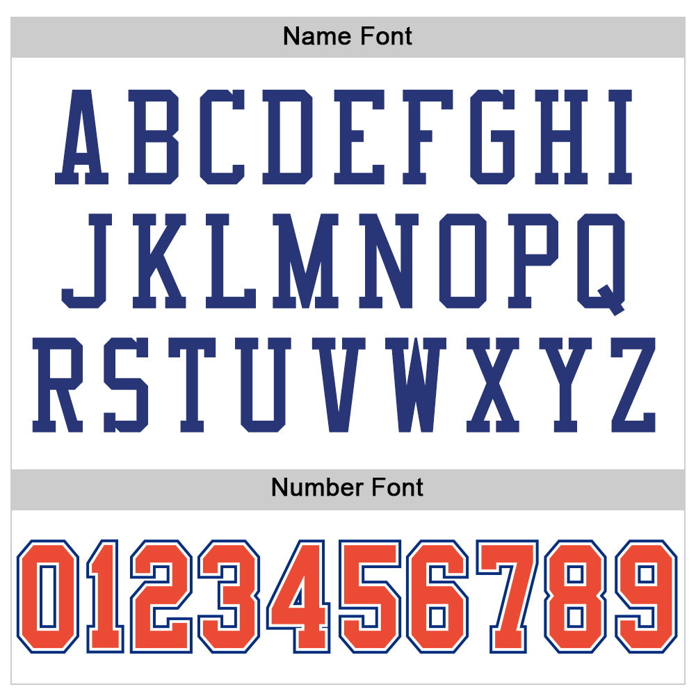 Custom White Orange-Royal Mesh Authentic Throwback Football Jersey view 4