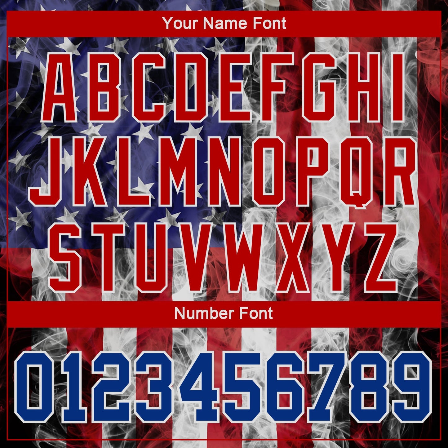 Custom White Royal-Red 3D American Flag Performance T-Shirt view 4