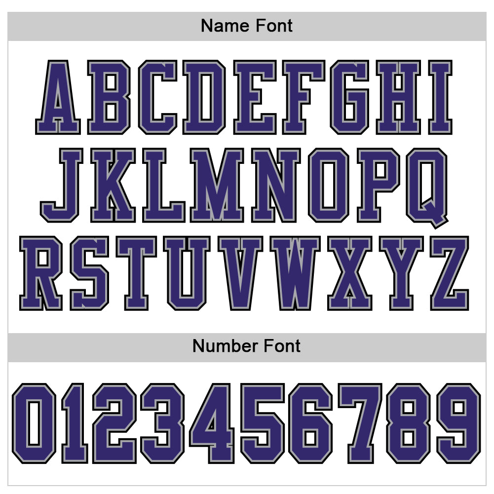 Custom White Purple Gray-Black Mesh Authentic Football Jersey view 4