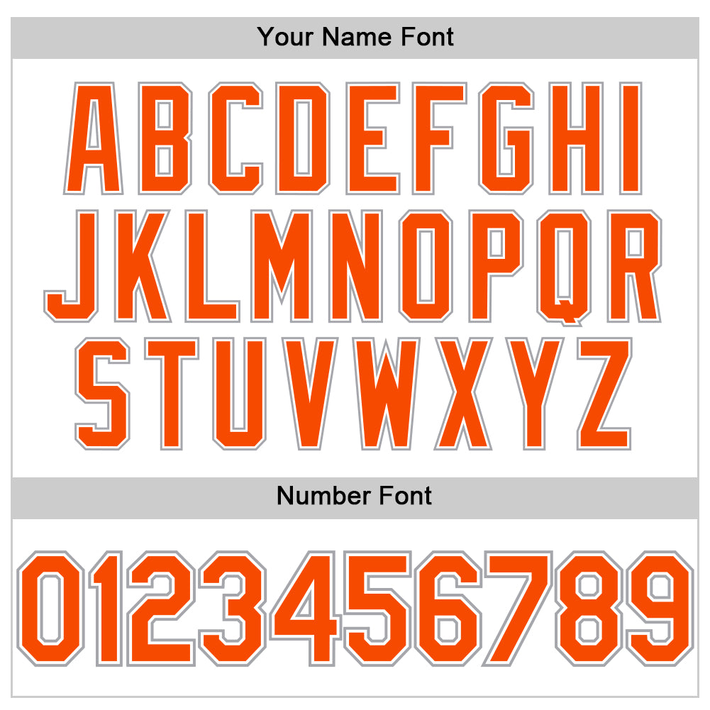 Custom White Orange-Gray Performance T-Shirt view 4