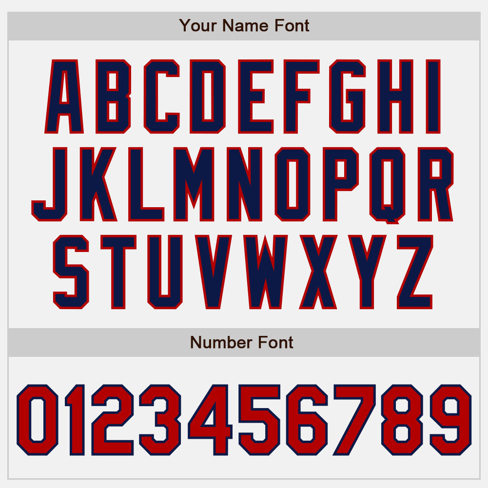 Custom White Red-Navy Authentic Baseball Jersey view 6