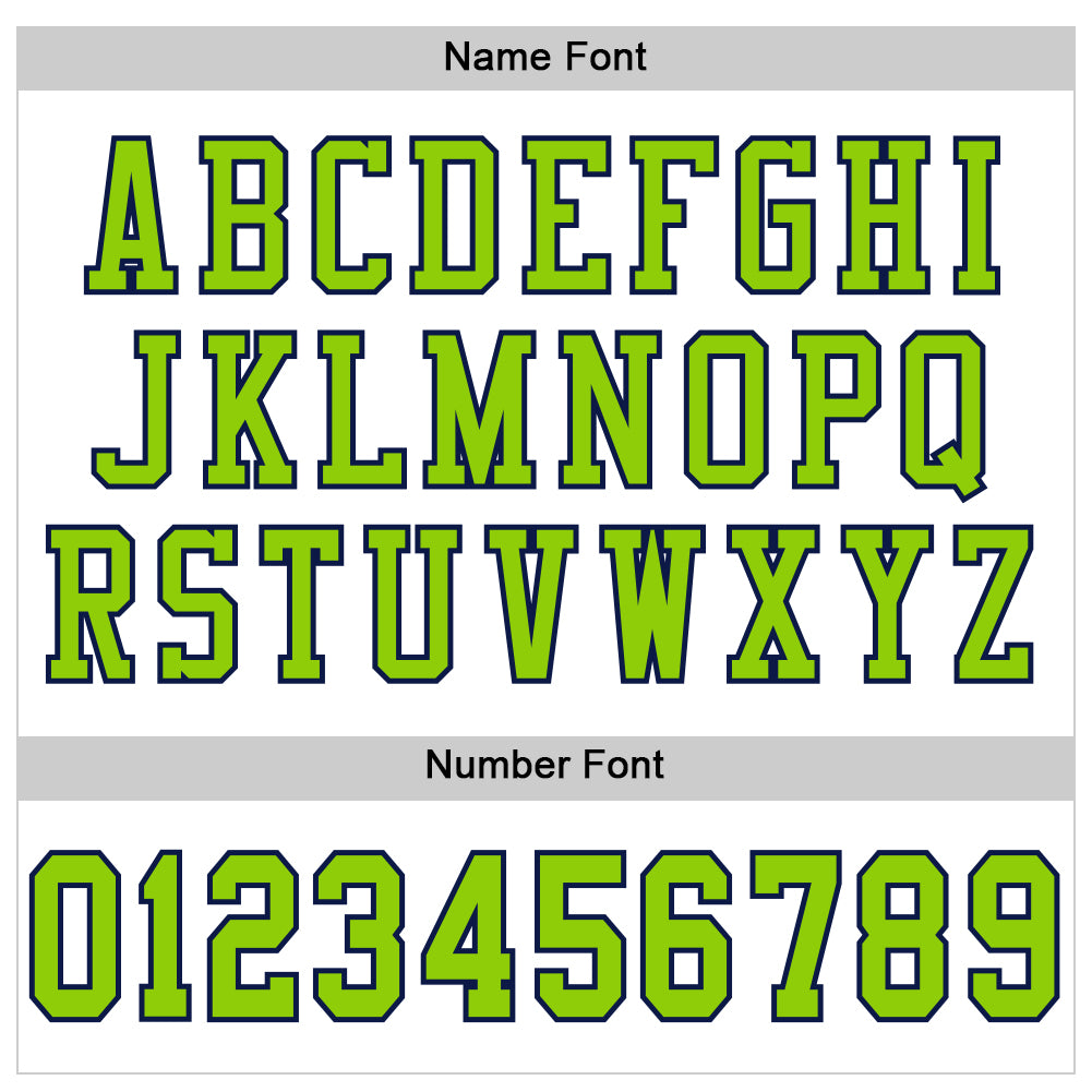 Custom White Neon Green-Navy Mesh Authentic Football Jersey view 4