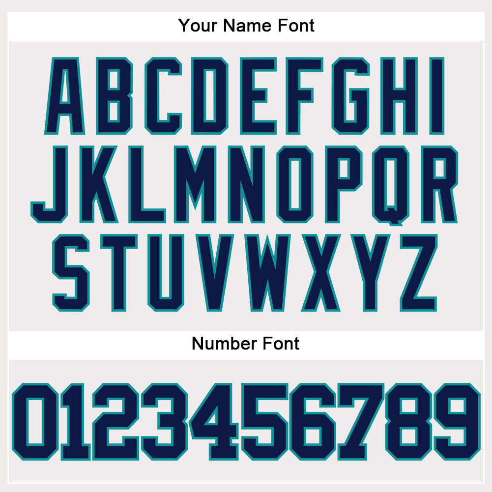 Custom White Navy-Teal Authentic Baseball Jersey view 5