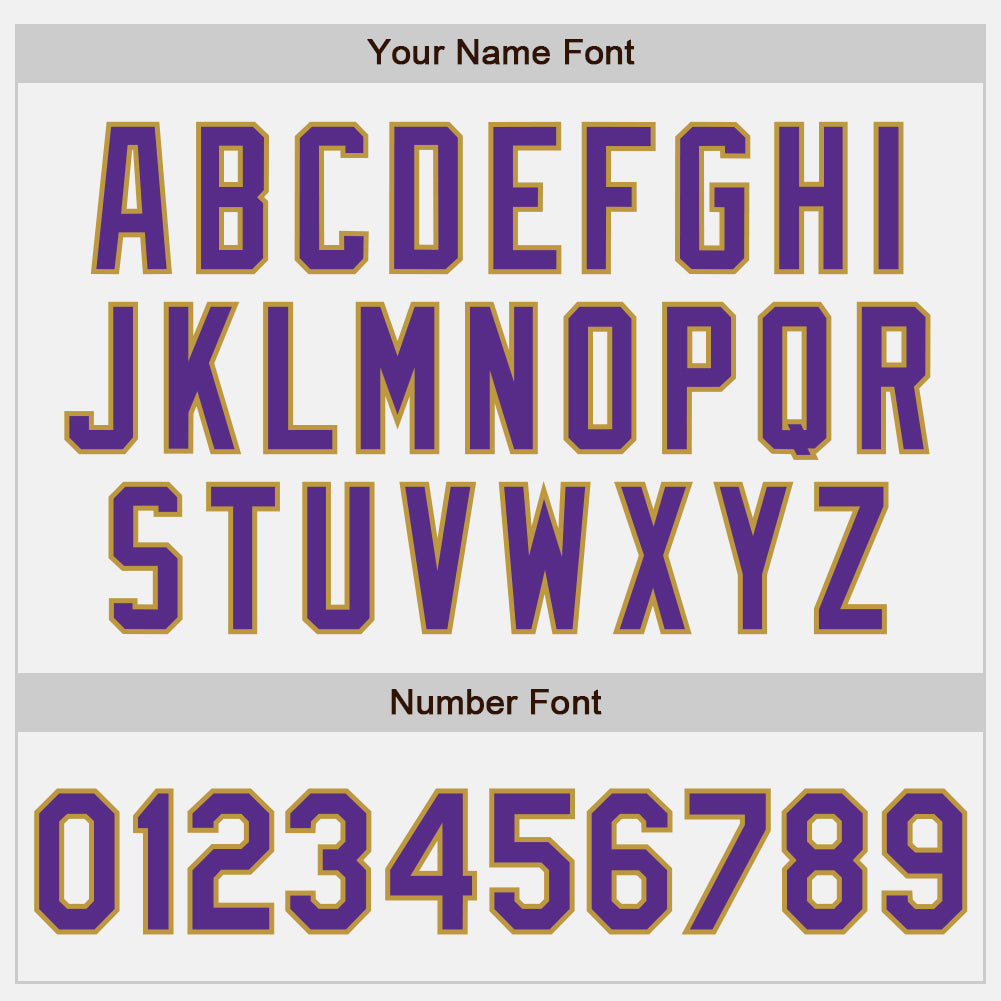 Custom White (Purple Old Gold Pinstripe) Purple-Old Gold Authentic Baseball Jersey view 5