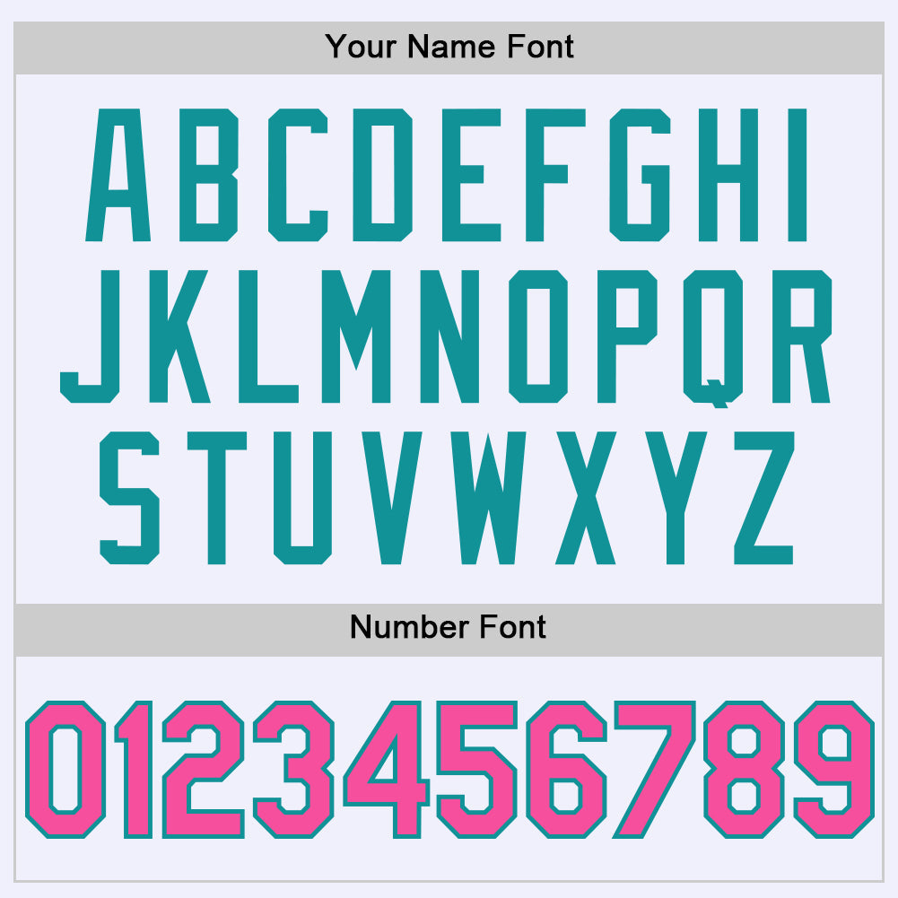Custom White Pink-Teal Mesh Authentic Throwback Baseball Jersey view 5