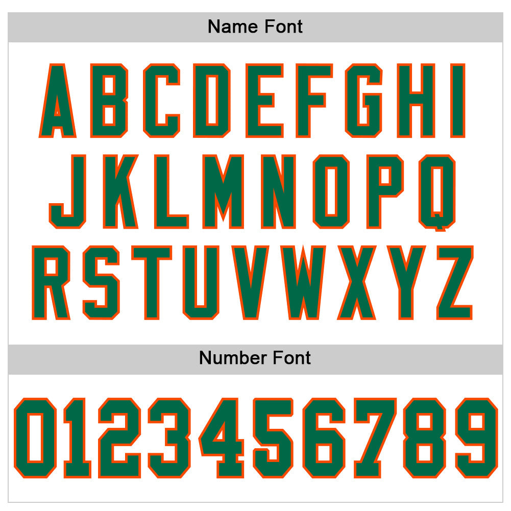 Custom White Kell Green-Orange Mesh Authentic Football Jersey view 4