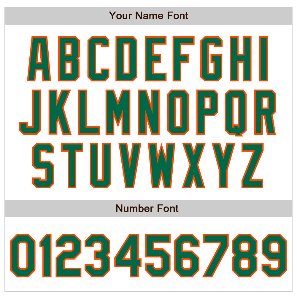 Custom White Kelly Green-Orange Authentic Baseball Jersey view 8