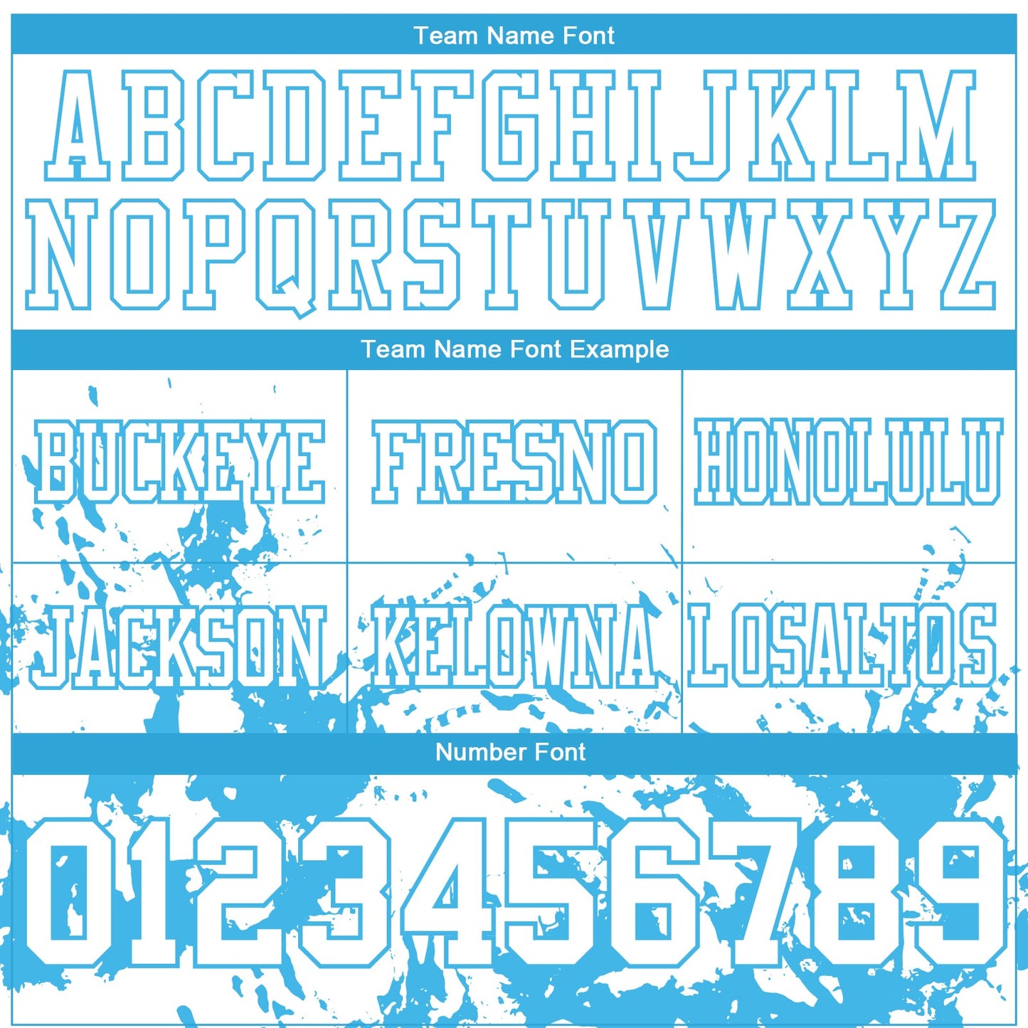 Custom White Sky Blue 3D Pattern Splash Authentic Football Jersey view 4