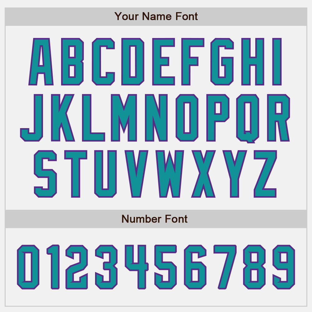 Custom White Teal-Purple Authentic Baseball Jersey view 5