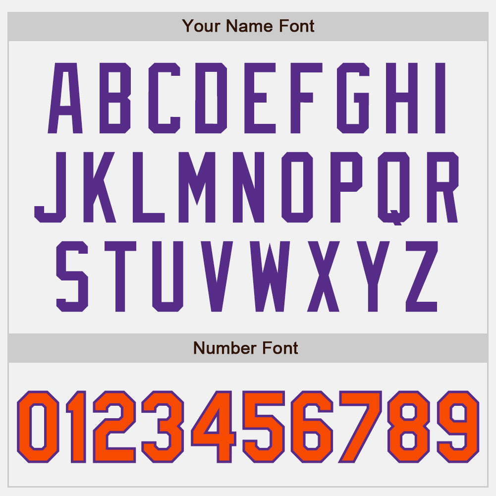 Custom White Orange-Purple Authentic Baseball Jersey view 5