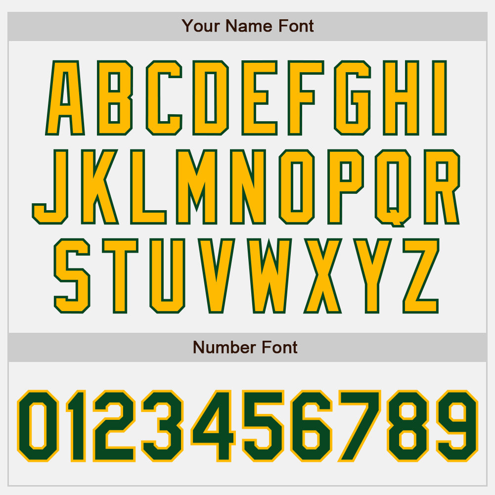 Custom White Green-Gold Authentic Baseball Jersey view 5