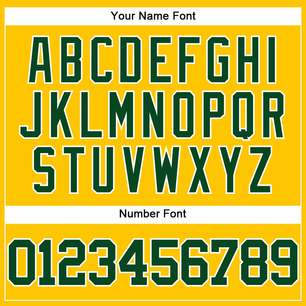 Custom Yellow Green-White Authentic Baseball Jersey view 5