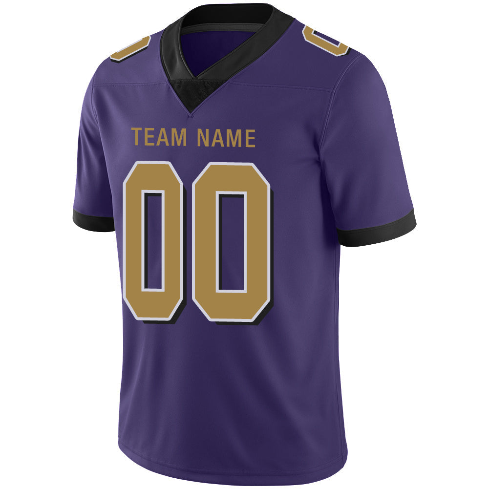 Custom B.Raven Stitched American Football Jerseys Personalize Birthday Gifts Purple Jersey view 4