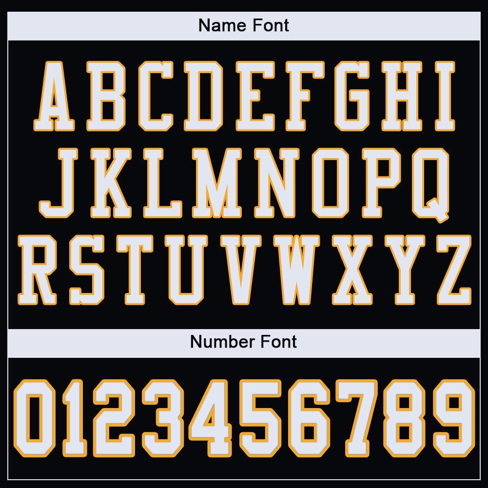 Custom Black White-Gold Mesh Authentic Football Jersey view 5