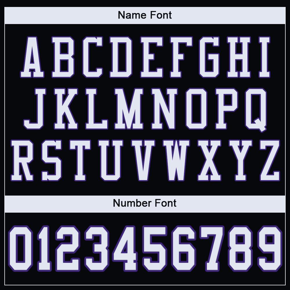 Custom Black White-Purple Mesh Authentic Football Jersey view 5