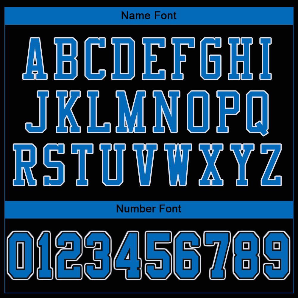 Custom Black Panther Blue-White Mesh Authentic Football Jersey view 5