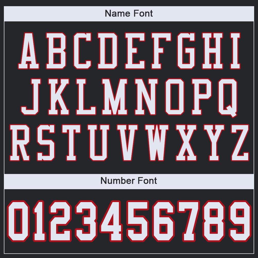 Custom Black White-Red Mesh Authentic Football Jersey view 5